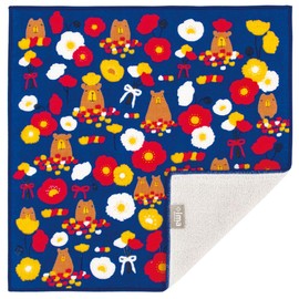 Imabari Umare no Handkerchief Towel, Cute Gauze, Pile, Gift (Poppy and Capybara)