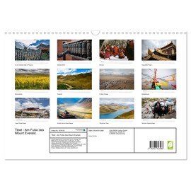 Tibet - Am Fuße des Mount Everest. (Wandkalender 2026 DIN A3 quer), CALVENDO Monatskalender