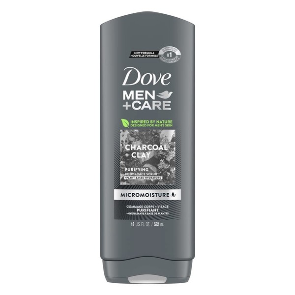 Dove's Men Body & Face Wash 400Ml Charcoal & Clay Pack of 4