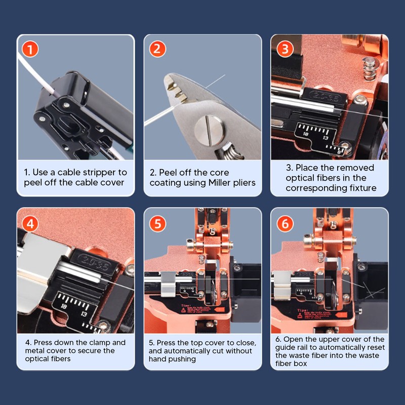 Optical Fiber Cleaver Tool FTTH Optic Cable Wire Cutter 60000