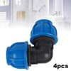 4Pcs Elbow Connector, PE Plastic Water Connector, Water Pipe 32mm