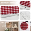 BaoNews Red White Checkered Duvet Cover Set Queen Size,3 Pieces