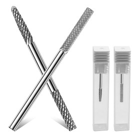 2Pcs 3XF Cuticle Nail Drill Bit, Cuticle Bit for Nail Drill Double Heads Cuticle Drill Bits Nails Diamond-Shaped Nail Bits Drill, Cuticle Drill Bit Clean Dead Nail for Manicure Home Salon Supplies