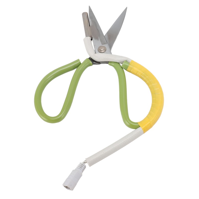 Electric Heating Shears Steel Blades Adjustable Temperature Heated Scissors for