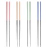 GOTH Perhk 304 Stainless Steel Chopsticks, 4 Pairs Reusable Multicolor