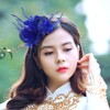 Luxshiny Royal Blue Fascinator Hair Clip 14 cm