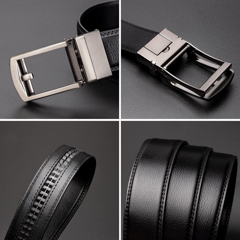 Alphyly Leather Ratchet Belts for Men,Golf Belts for Men,Adjustable Mens