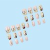 3D Flower Press on Nails Medium Square False Nails Cute