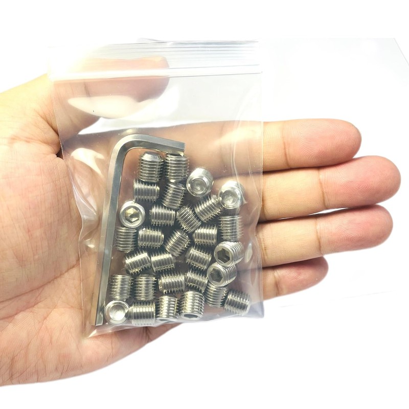 ZDingTech 30pcs 3/8-24 x 3/8" inch Set Screws 304 Stainless