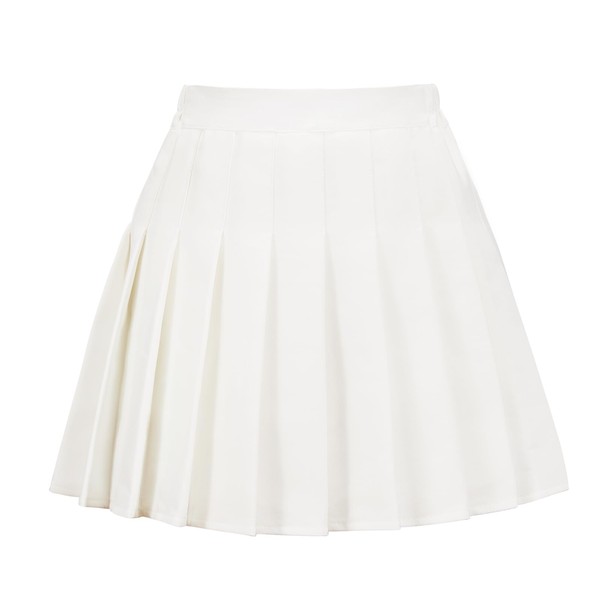 Patgoal Girls' Pleated Mini Skirt Elastic Waist Tennis School Skort