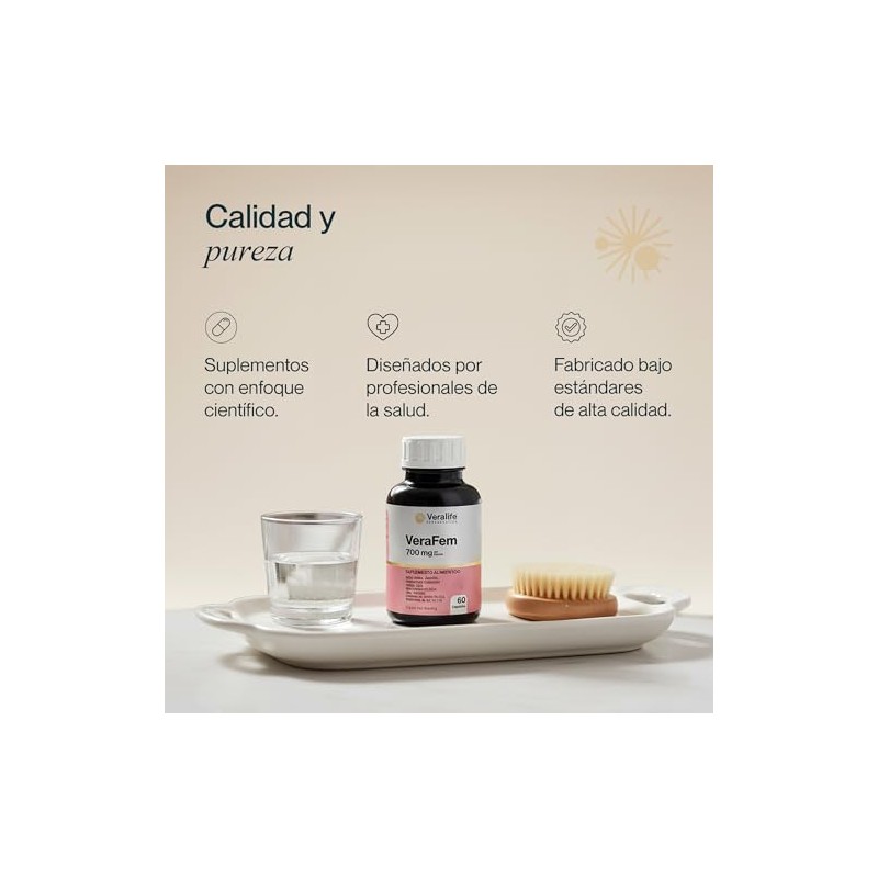 Verafem Probióticos Femeninos Vitaminas Minerales Maca Biotina Trebol Rojo Suplemento