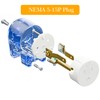 Nema 5-15P 90 Degree Right Angle Plug - 10 Pack,