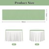 2PCS Sage Green Satin Table Runner 12 x 108 Inch