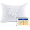 100% Cotton Pillow Protectors with Zipper Queen Size, White Pillow