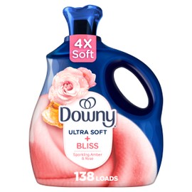 Downy Ultra Soft Fabric Softener Liquid, Bliss, Sparkling Amber and Rose, 93 fl oz, 138 Loads