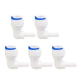 sourcing map Elbow, 3/8 Inch-1/4 Inch Tube OD Quick Connect Water Purifiers Tube Fittings Push in to Connector Filter Tubing Hose Pipe Joint for RO Reverse Osmosis System 5pcs