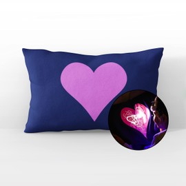 Illuminated Apparel Glow Sketch Interactive Glow In The Dark Pillow Case (Heart)