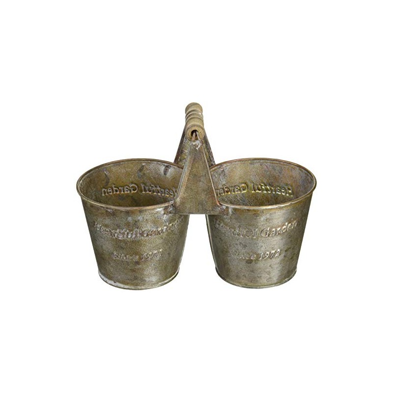 GREENHOUSE Antique Tin Pot 2366-B