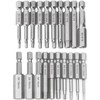 Bestgle 20 Pcs Magnetic Hex Head Allen Wrench Drill Bit