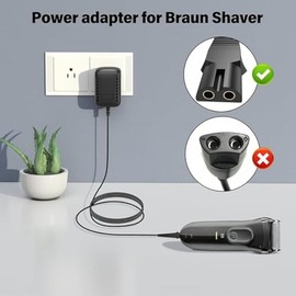12V 400mA Wall Power Adapter for Braun Shaver Series 1 3 5 7 9 + Razor Cleaning Brush