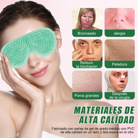 2PCS Máscaras de Hielo para Ojos y Cara, Máscara de Gel Facial Reutilizable Fría/Caliente para Ojos y Cara, Reduce Bolsas, Ojeras, Migraña y Estrés - Antifaz de Felpa Suave para Dormir, Cuidado de la Piel