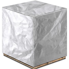 Wowangce 1 Pcs Silver 48" x 60" x 48" Heavy Duty Pallet Covers Outdoor PE Waterproof Pallet Cover Silver Tarp Waterproof for Construction Outdoor Storage