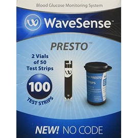 WaveSense Presto Test Strips, 200 Strips [4 Pack of 50]