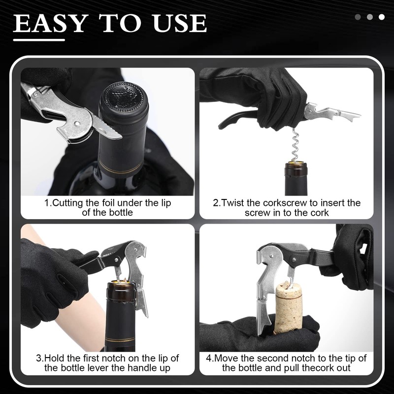 Waiter Corkscrew Wine Openers Heavy Duty Hinges Wine Key Bottle