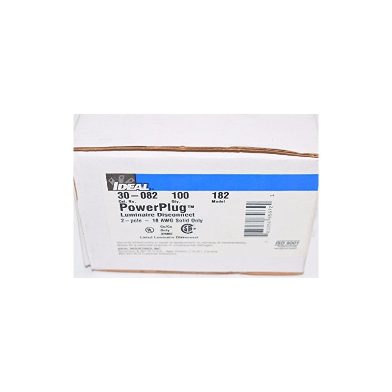 Ideal 30-082 Luminaries Disconnect Power Plug (Ballast Connector) 18awg Solid