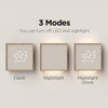 mooas Wooden Frame LED Silent Wall Clock with Remote, Backlit