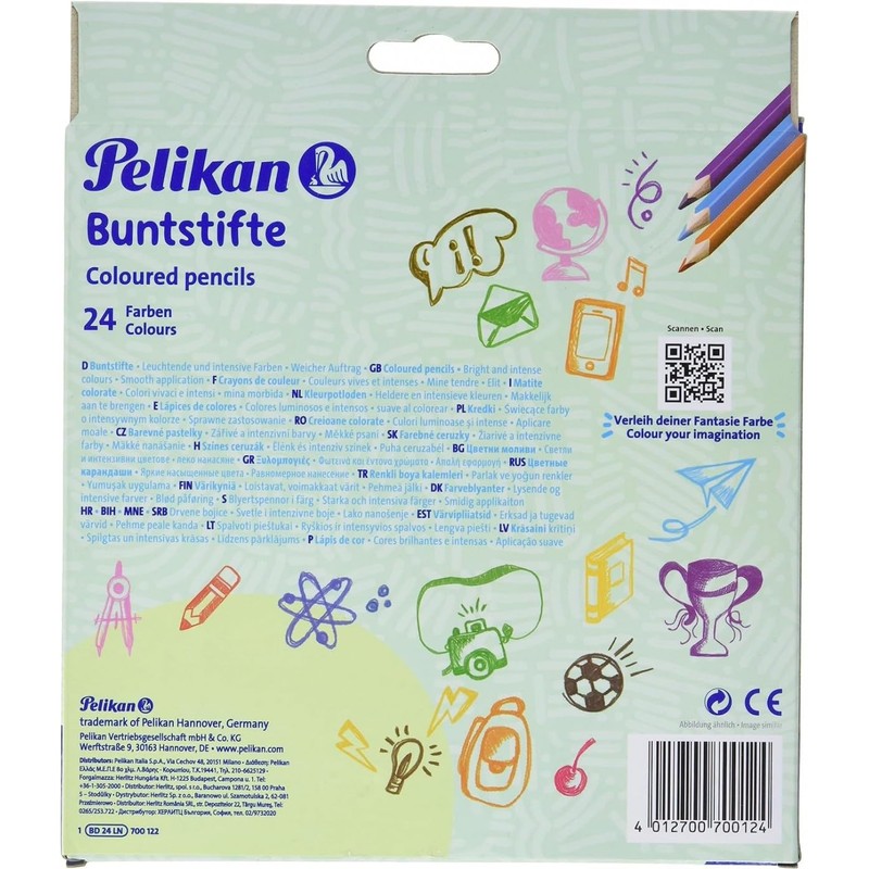 Pelikan 700122 Colouring Pencils Triangular Pack of 24 FSC