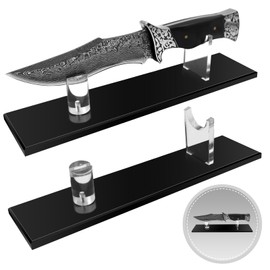 2 Pcs Acrylic Knife Display Stand, Knife Holder, Knife Display Case for Fixed Blade Knife Collection Display, Single Knife Display Stands for Displaying Most Knives