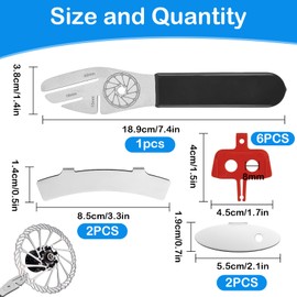 GOTRUST Bicycle Brake Discs Straightening Tool, Bicycle Disc Brake Tool with 4 Spacers Disc Brake Adjustment, 6 Disc Brakes Protection, Brake Disc Adjuster
