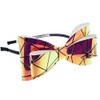 Metallic Color Changing Bow Headband For Girls and Teens-Yellow Pink
