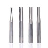 4pcs Straight Router Bits Set 1/4" Shank, Solid Carbide TCT