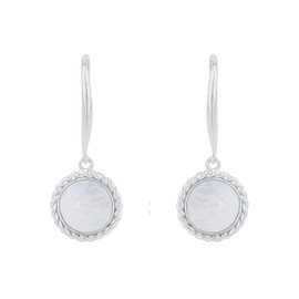 Amor 2036015 Women's Earrings 925 Sterling Silver Mother of Pearl 2.4 cm Silver Comes in Jewellery Gift Box, Sterling Silver, None