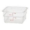 Cambro 2SFSCW135 Food Storage Container, 2 Quart, 7-1/4" x 7-1/4"