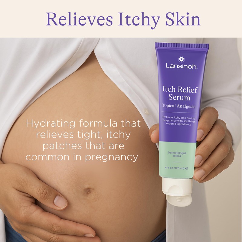 Lansinoh Anti-Itch Serum for Pregnant Moms, Itchy Skin Care, Cream