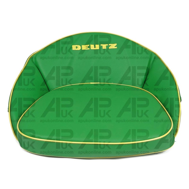 Seat Pan Cushion Light Green + Yellow Trim Piping &