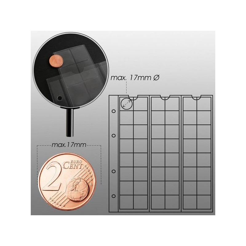 Prophila Collection Coin Album with 4 Sleeves (Black Interleaves) for