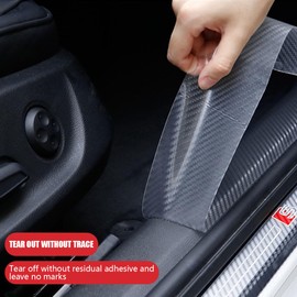 CGEAMDY Universal Car Door Film 5cm x 5m Fits Most Cars, SUVs, Exterior Car Accessories (White)