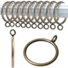 WYIPOLZI 50 Pack 38mm Antique Brass Curtain Rings, Metal Drape