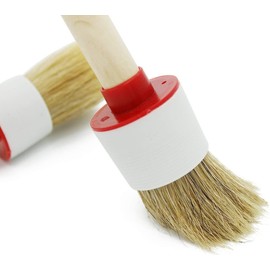 PUBAMALL Sistema de Cepillo del Detalle del Pelo del jabalí Natural, Sistema de Cepillo Que detalla para la Limpieza Weels/Engine/Interior/Emblems/Interior/Exterior/Air Vents（6 Pcs）