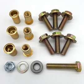 Region Offroad Skid Plate Nutserts and Bolts Set Compatible with Jeep Wrangler TJ LJ 2003-2006