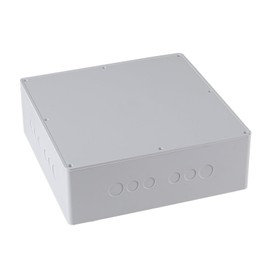 12" x 12" x 4" PVC Plastic Junction Box with Pre Molded 3/4" & 1" Punch in Holes Waterproof Electrical Boxes Project Junction Conduit Box for Electrical Outdoor Enclosure