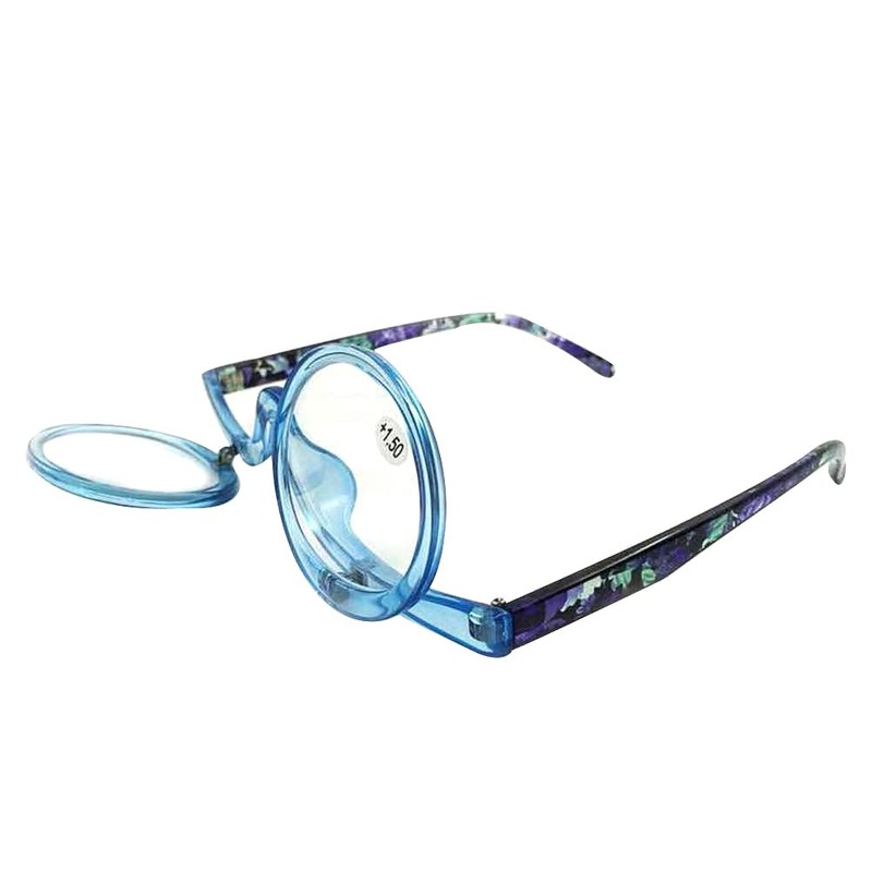 OREUDO 2 in 1 Makeup Glasses Visually Impaired Glasses Rotatable