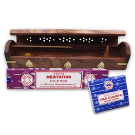 Incense Sticks Starter Set, Original Satya Incense Sticks Starter Pack, LAVISA Mix, Satya Incense Cones, Incense Holder (Incense Sticks Starter Pack)
