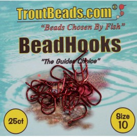 Troutbeads Hooks - Troutbeads Hook -RED - NEW - Size: 10