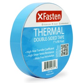 XFasten Thermal Double-Sided Adhesive Tape, 1 Inch x 90 Feet, High Thermal Conductivity and Electrical Insulating Thermal Tape for LED Strips, 3D Printing Beds, Computer CPU, Heat Sinks