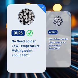 60 Pcs Low Temp Aluminum Welding Rods, 572°F-752° Faluminum Brazing Rods, Low Melt Welding Sticks For Alu, Alu Alloy, Aluminum Repair 1/16" X 13"